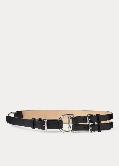 Cintos Polo Ralph Lauren Tri-Strap Couro Mulher 75903-HIQK